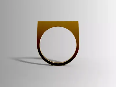 Minimalist Bar Diamond Ring 3D print model