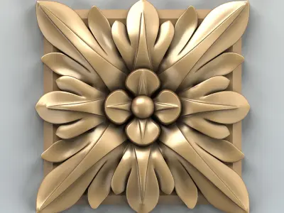 Square rosette 006 3D model