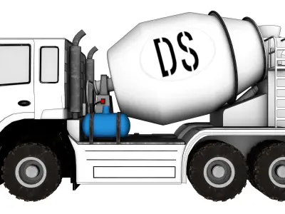 remicon cement mixer 3D model by wedigitize