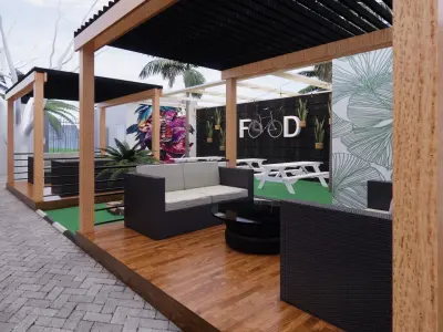 OUTDOOR BAR RESTAURANT 3D model