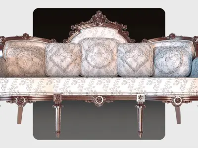 Carved canape for cnc 12 3D model