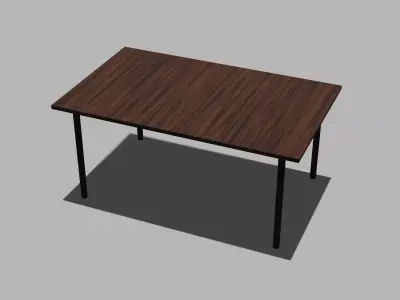 wooden table  Free 3D model