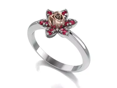 Rose Ring 3D print model