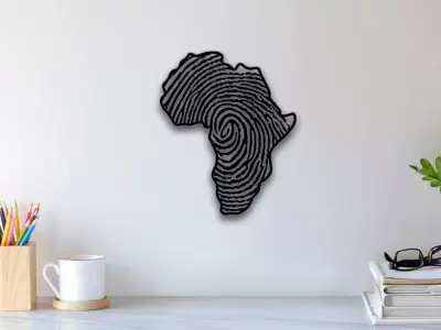 African Map Wall Art 3D print model