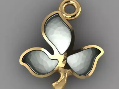 pendant leaf 3D print model