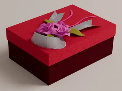 Package for Gift Pink 150 x 210 x 80mm 3D model