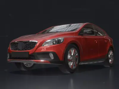 Volvo SUV car Low-poly 3D model