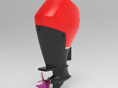RC Boat Outboard Motor 3D print model