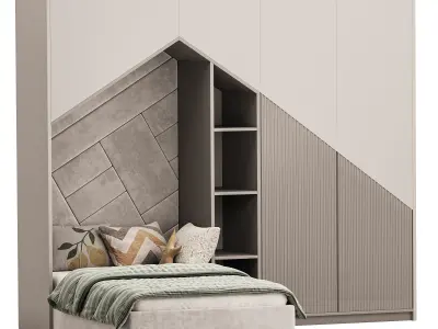 Childrens bunk bed 32 3D model