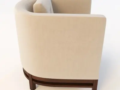 Bolier Domicile Curved Back Lounge Chair 62035 3D model