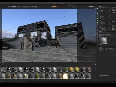 Modern House Cinema 4D Corona Render 3D model