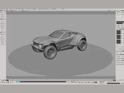 Zarooq Racer Car Low-poly 3D model