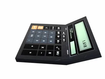 Calculator Low-poly 3D model