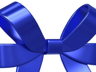Christmas Bow Ribbon 56 Low-poly 3D model