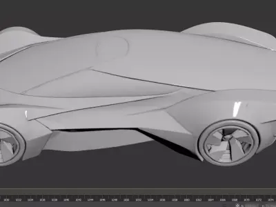 AI-Generated Concept Car - model 2 - 3D model