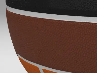 Basketball ball euro tricolor Low-poly 3D model