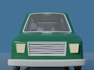 Cartoon Car Low-poly 3D model 11