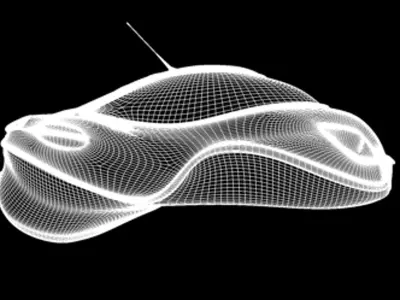 Futuristic Bug Car Model 3D model