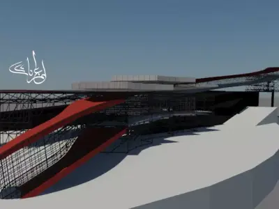 Bus Station and Transportation Terminal 3D model