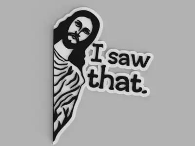 Jesus I Saw That Logo Wall Picture Free 3D print model