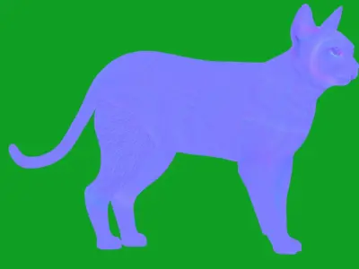 Tonkinese Cat Low-poly 3D model