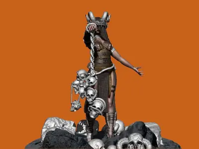 Abyssal Arcanist  The Tiefling Sorceress of Darkness 3D print model