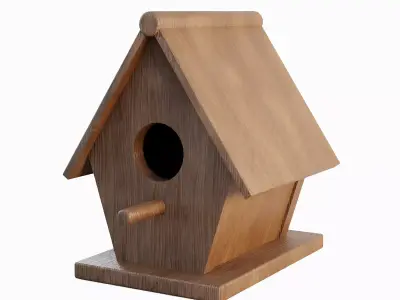 Wooden Birdhouse Pack D 3D Model Collection