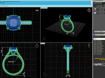 Emerald Wedding Ring 3D print model