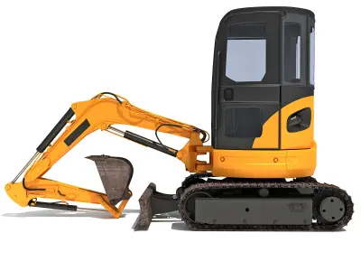 Small Excavator 3D model