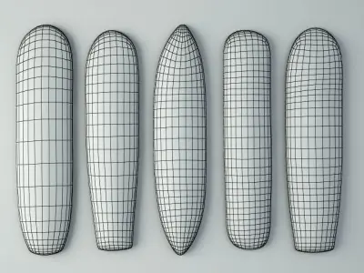 Zulu Elongated Shields 1 3D model