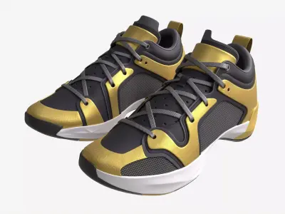 Low Basketball Shoes 3D model
