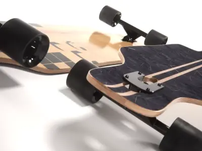 realistic longboard longboards and skateboards 3D model