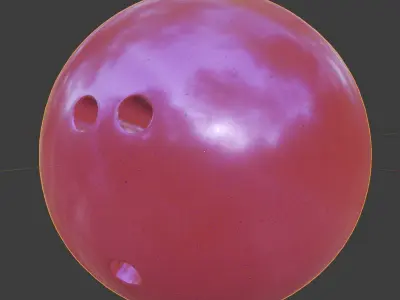 Bowling Pins Balls Lanes Sample Scene Set Low-poly 3D model