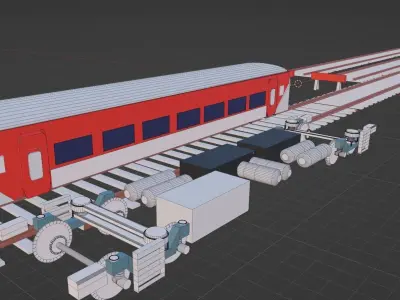 Indian LHB coach made in blender 3d Software  Free 3D model