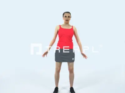 Dream K Animated Rigged Sports Woman Low-poly 3D model