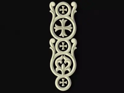 Central decor ornament for furniture 3D model 222