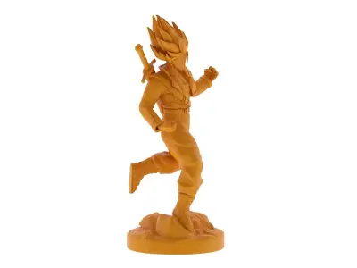 Trunk 3D Print figurine of dragon ball character 3D print model