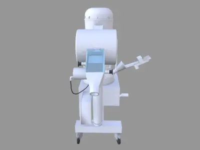 Tablet Coating Machine Low-poly 3D model