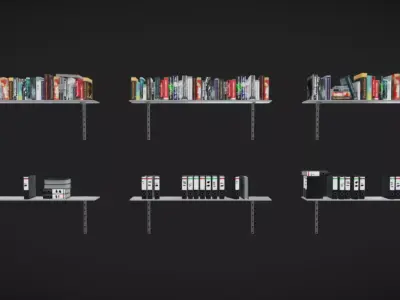 Shelves Low-poly 3D model