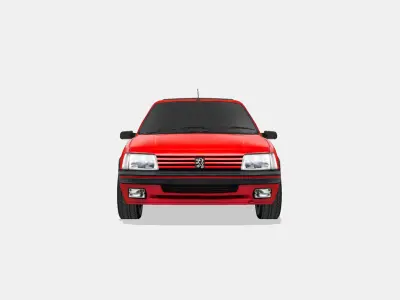 Peugeot 205 GTI 1986 Low-poly 3D model