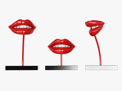 Figurine Lips red 3D model