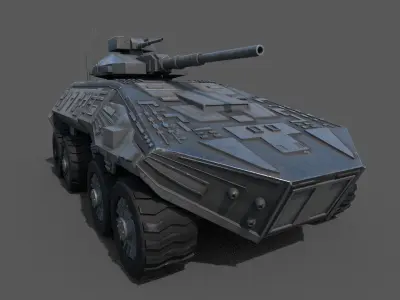 High-Quality 3D Tank Model  Low-poly 3D model