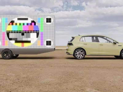 Advertising Led Screen Car Back 3D model