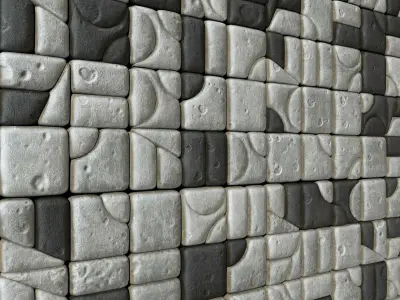Panel stone smooth clear facture n1 3D model
