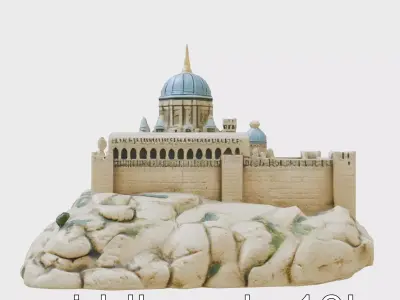 Constantinople Castle Ancient Fortress 3D Model Low-poly 3D model