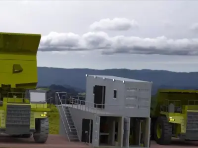 Dump truck service point 3D model