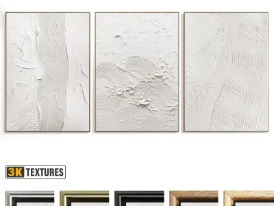 Abstract Painting Set of 3 pieces - No 47 Low-poly 3D model