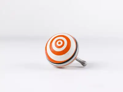 Orange Striped Knob model pack Low-poly 3D model