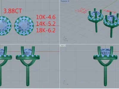 Earrings 3D model shop