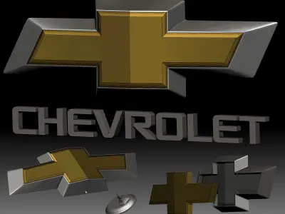 Chevrolet logo car brand for 3D printer or CNC router 3D print model